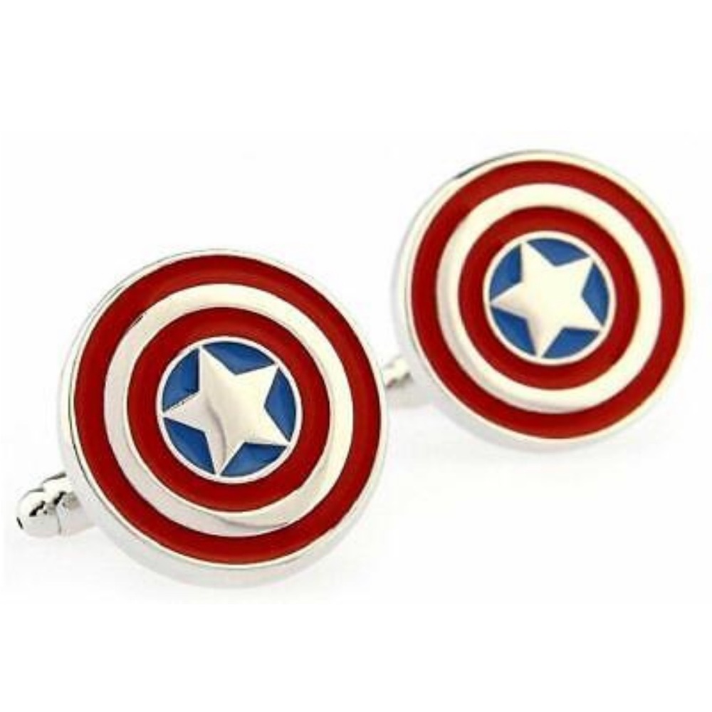 Captain America Shield Cufflinks - Picture 2 of 2